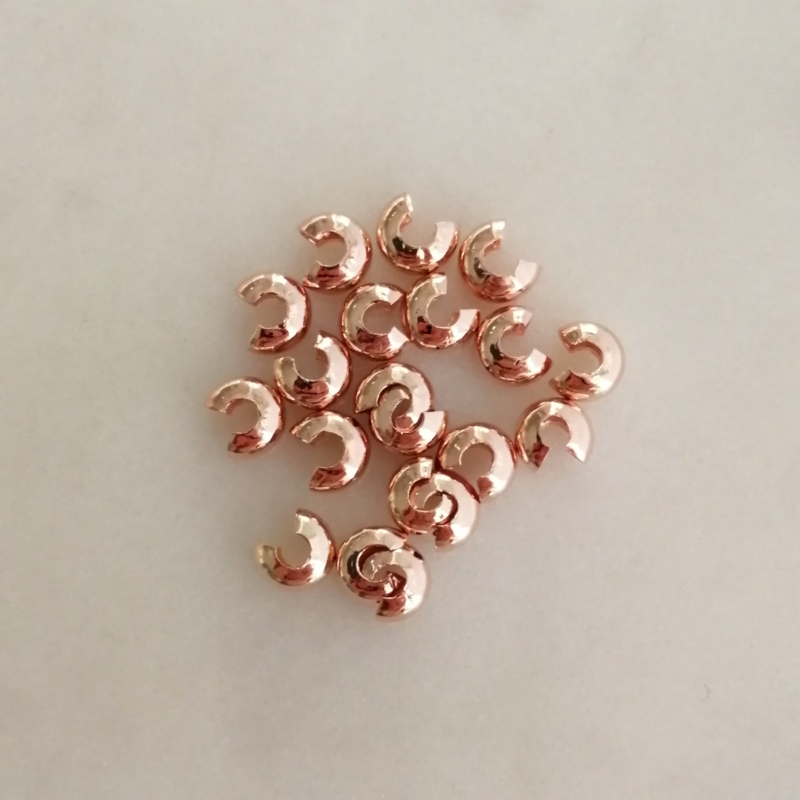 20 Stk. Kaschierperlen 5mm - rosegold