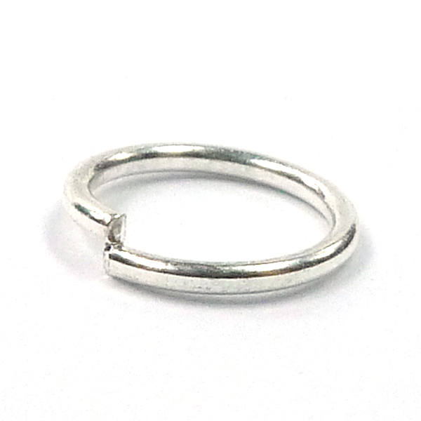 50 Stk. Schmuckringe offen Ø 7mm silberfarbig