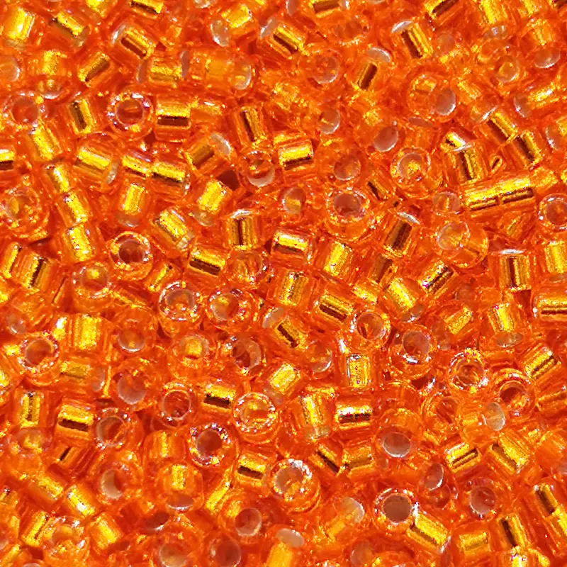 Miyuki Delica 11/0 - 1.6mm / 7g / DB45 Orange Silbereinzug