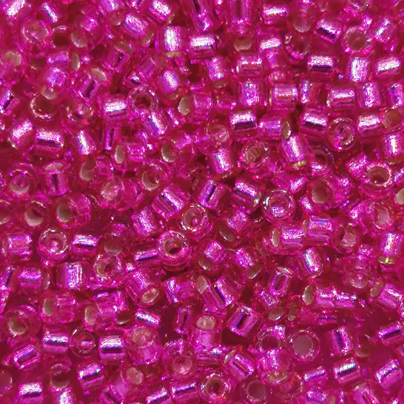 Miyuki Delica 11/0 - 1.6mm / 7g / DB1340 Fuchsia Silbereinzug