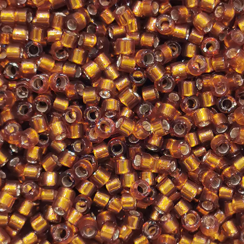 Miyuki Delica 11/0 - 1.6mm / 7g / DB144 Dunkeltopaz Silbereinzug