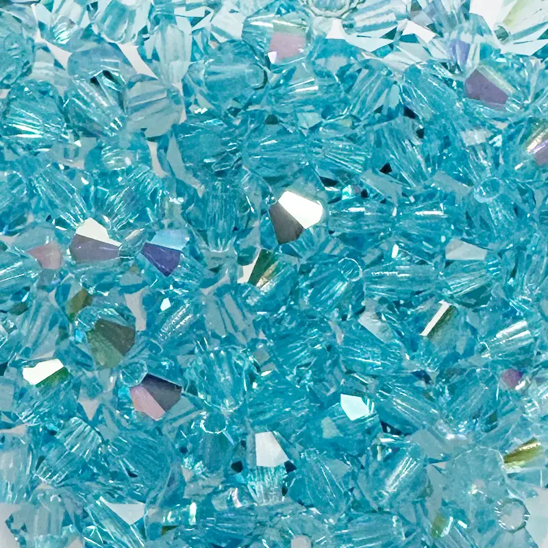 Preciosa Bicone / Rondelle Bead 4mm / Aqua Bohemica AB