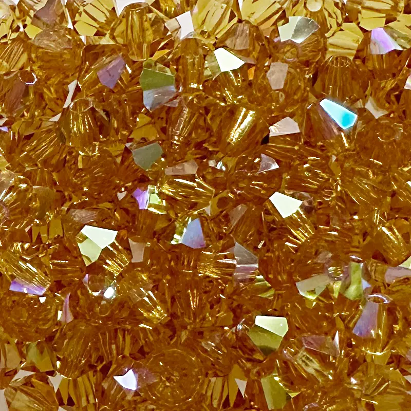 Preciosa Bicone / Rondelle Bead 4mm / Topaz AB