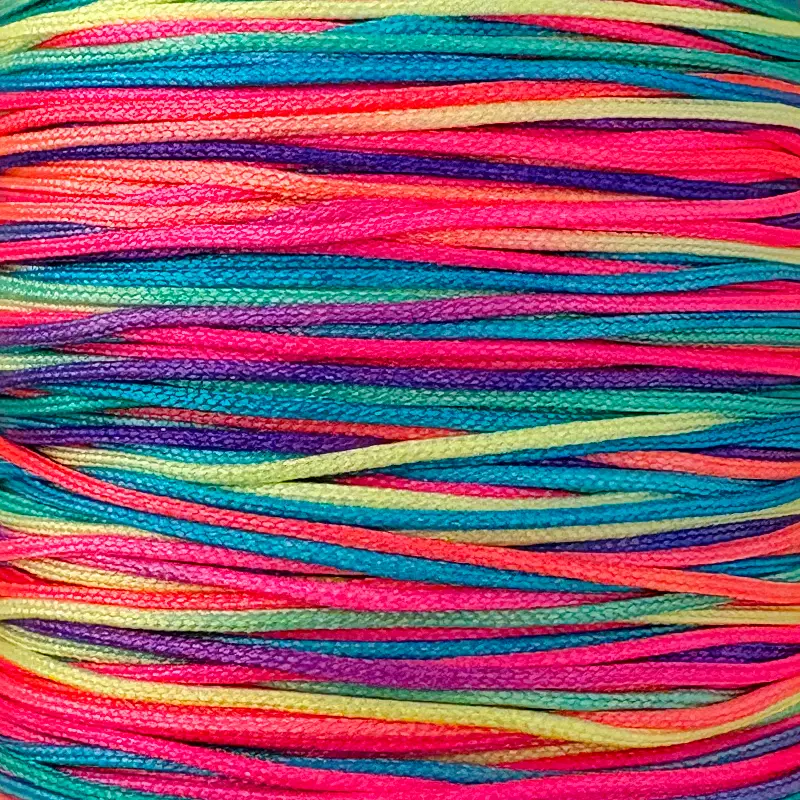 Satinband Neon Regenbogenparty Ø 0,8mm / 1m