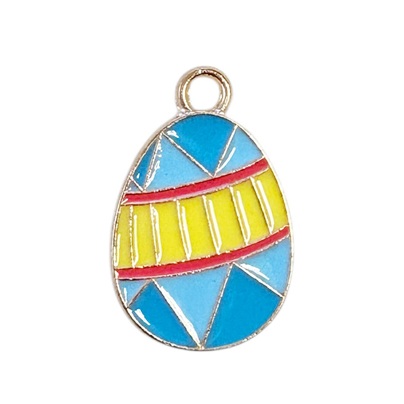 Metall Anhänger Osterei Mosaik Ostertraum 22x14mm / Gold-Multicolor