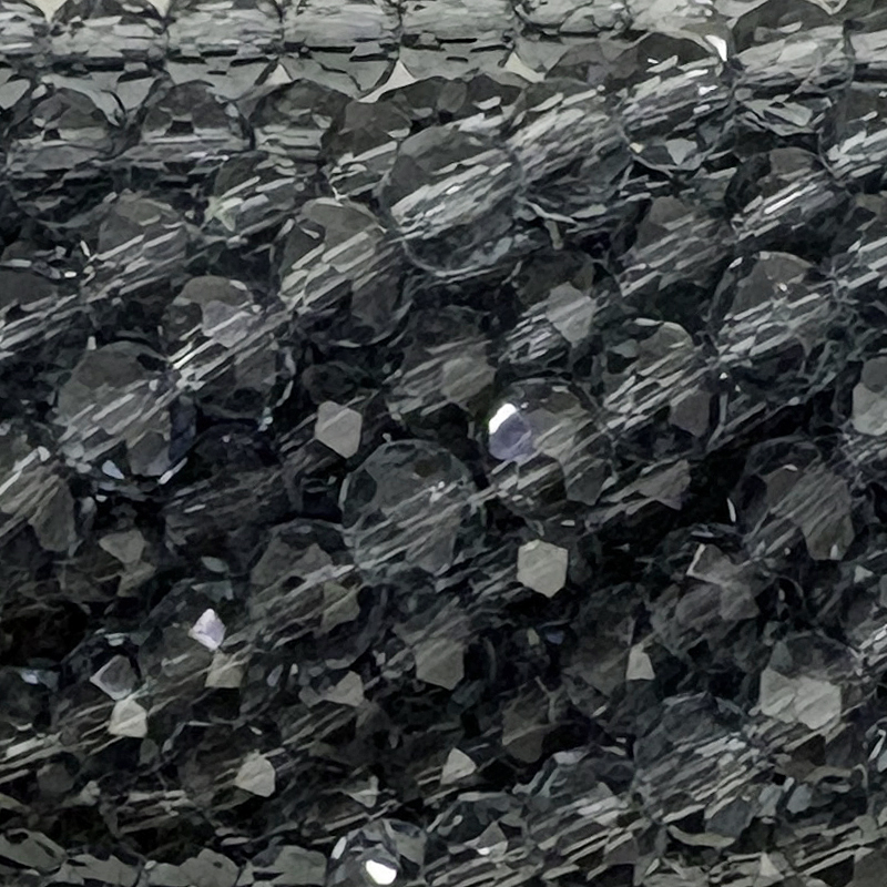 Kristallschliff Perlen / Rondelle 4x3mm Shadow Grey-Blue