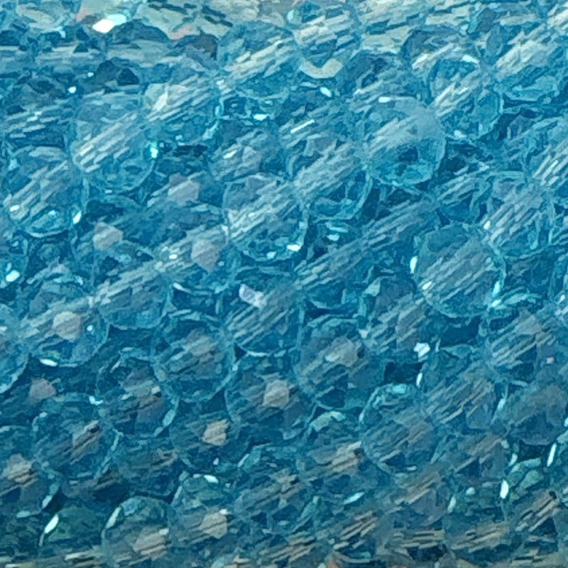 Kristallschliff Perlen / Rondelle 4x3mm Crystal Aqua