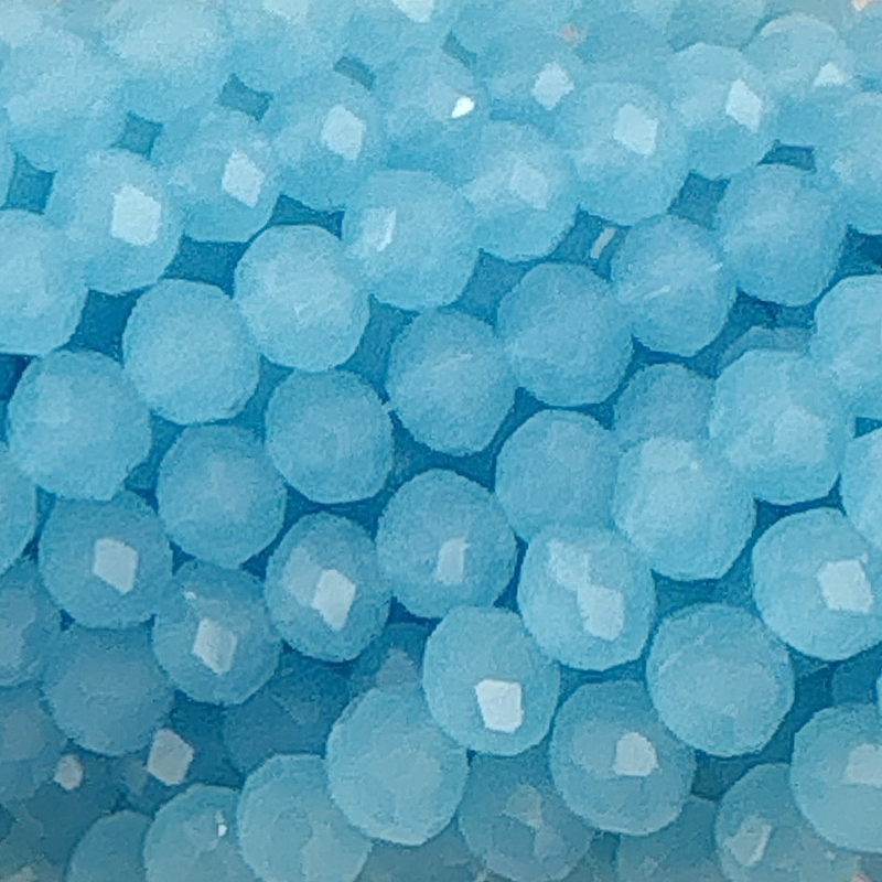 Kristallschliff Perlen / Rondelle 4x3mm Summer Blue