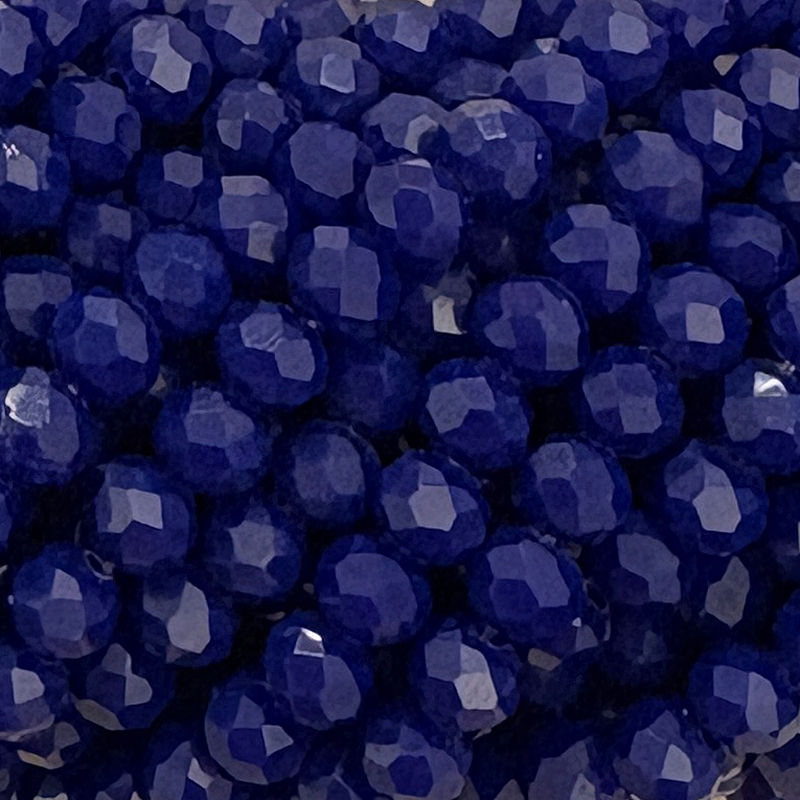 Kristallschliff Perlen / Rondelle 4x3mm Classic Navy