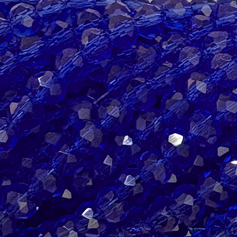 Kristallschliff Perlen / Rondelle 4x3mm Blue Crystal