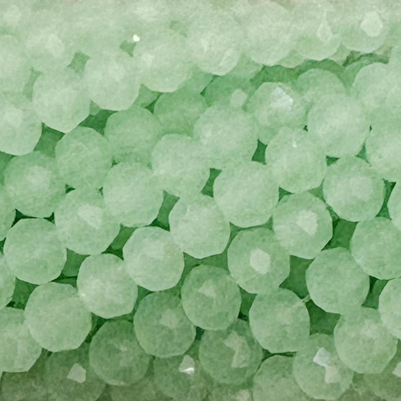 Kristallschliff Perlen / Rondelle 4x3mm Frosted Mint