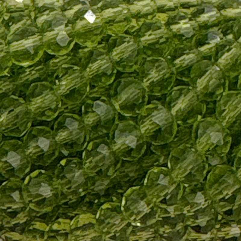 Kristallschliff Perlen / Rondelle 4x3mm Olive Green