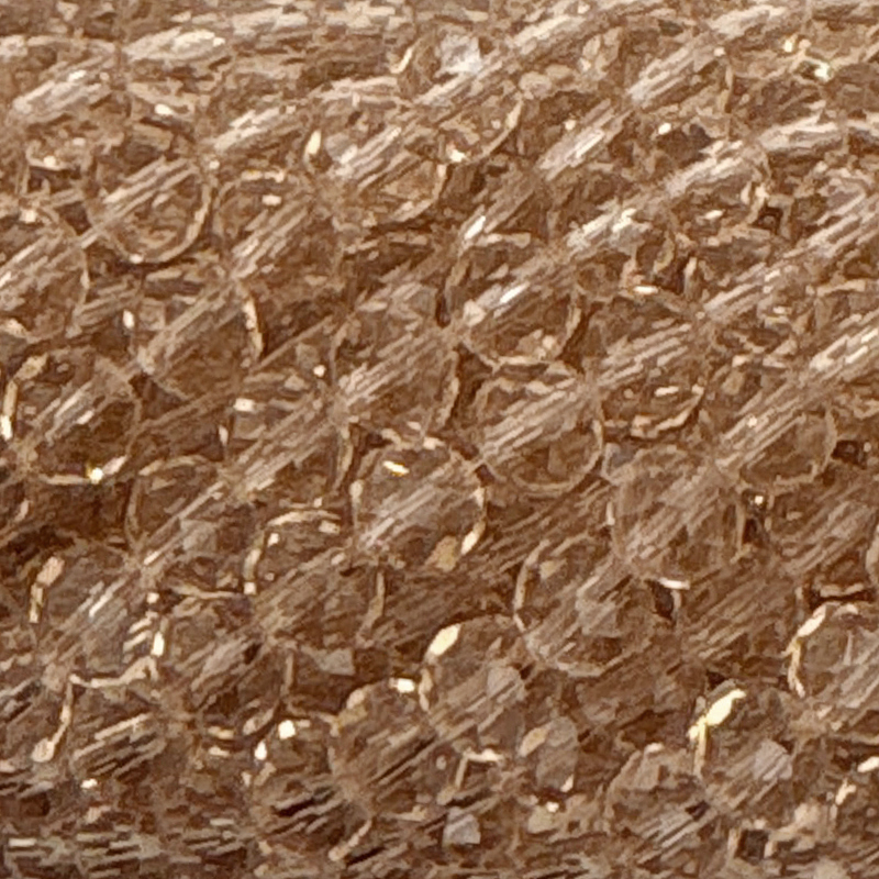 Kristallschliff Perlen / Rondelle 4x3mm Soft Champagne